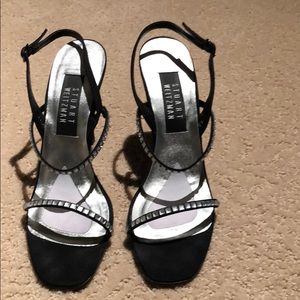 Black strappy heels